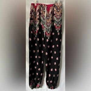 Urban Coco Boho Paisley Printed Harem Jogger Pants M